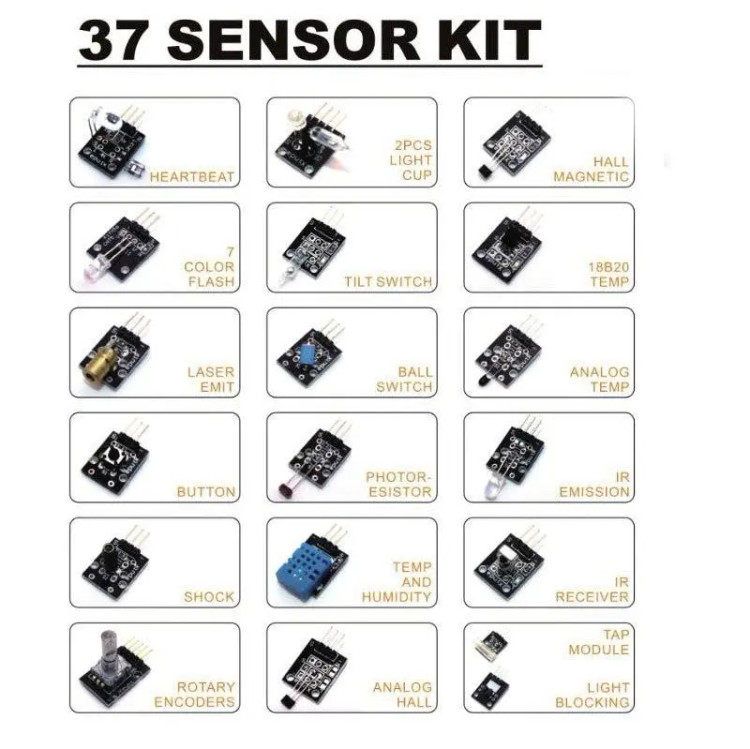 پک 37 عددی ماژول های کاربردی آردوینو