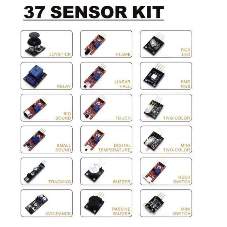 پک 37 عددی ماژول های کاربردی آردوینو